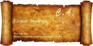 Czank Andrea névjegykártya